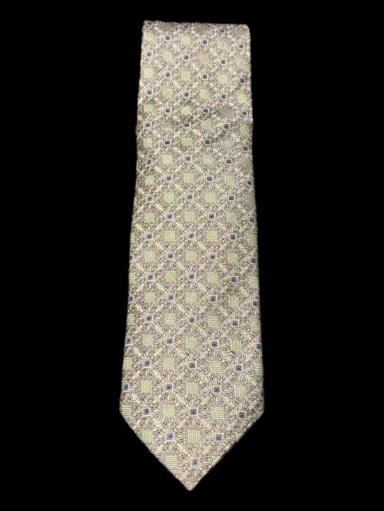 Retro Emilio Guido Handmade Patterned Silk Tie - Picture 12 of 12